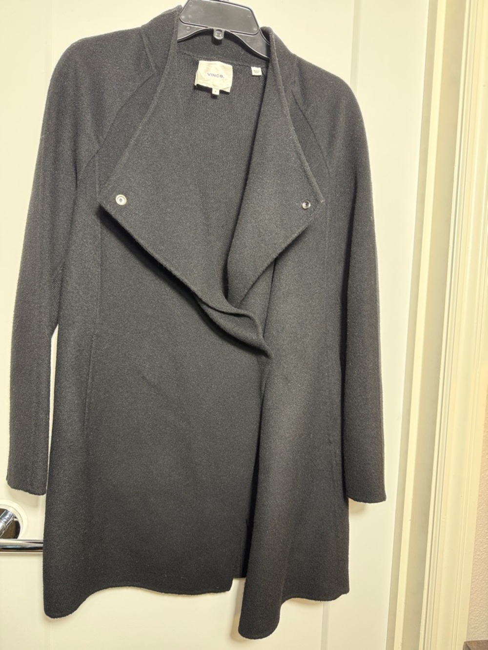 Vince Black Sweater Coatigan
